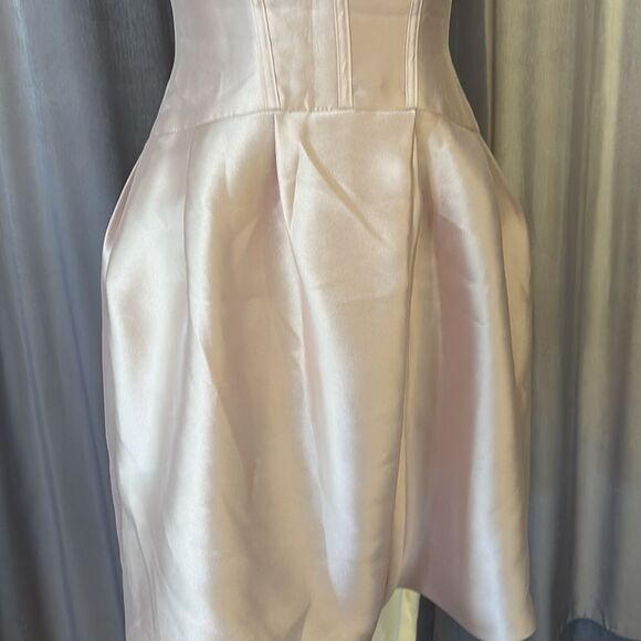 Vera Wang Elegant Lace Detail baby pink  Dress, US4 - Picture 4 of 13